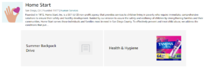 screenshot of amazonsmile charity lists
