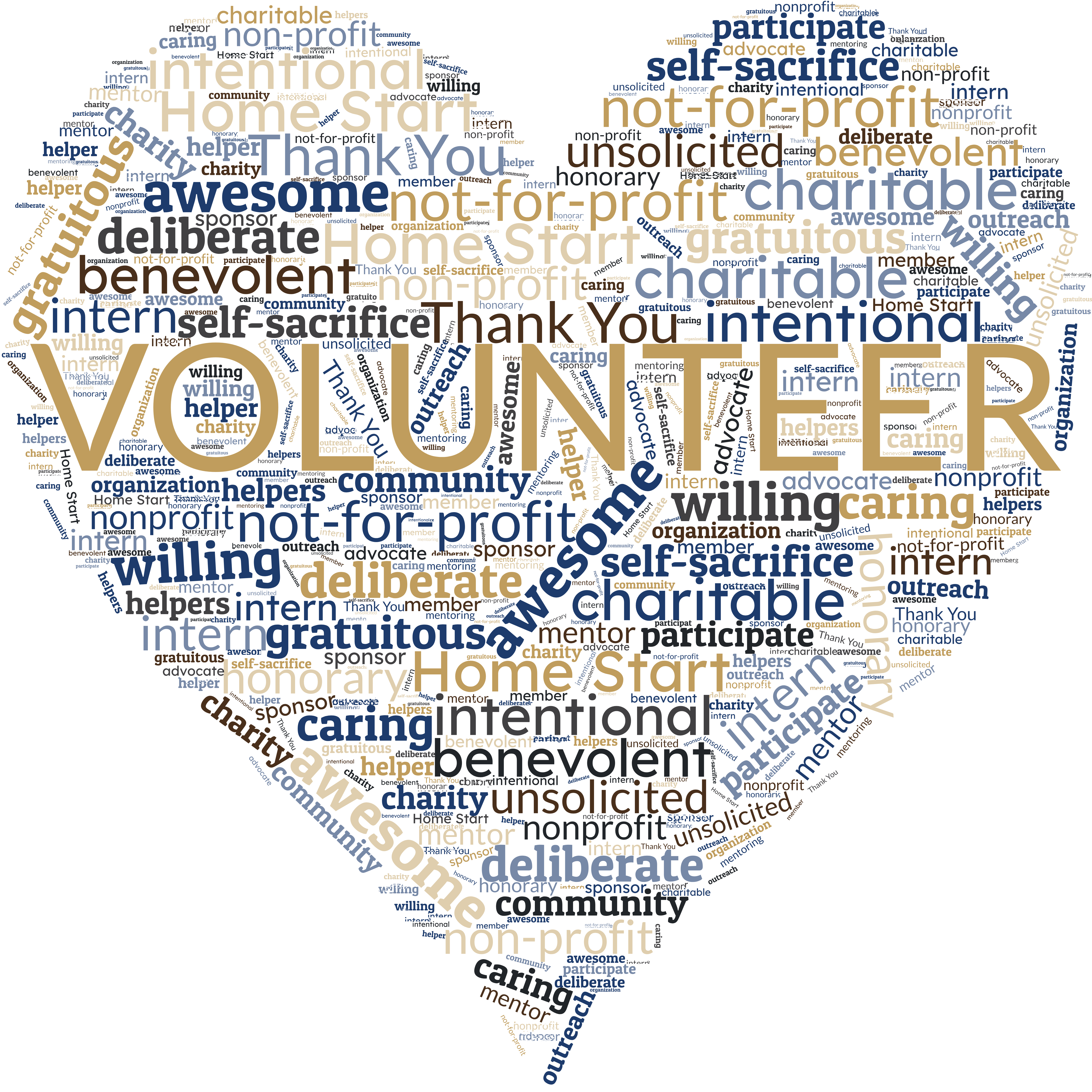 Volunteer Word Heart